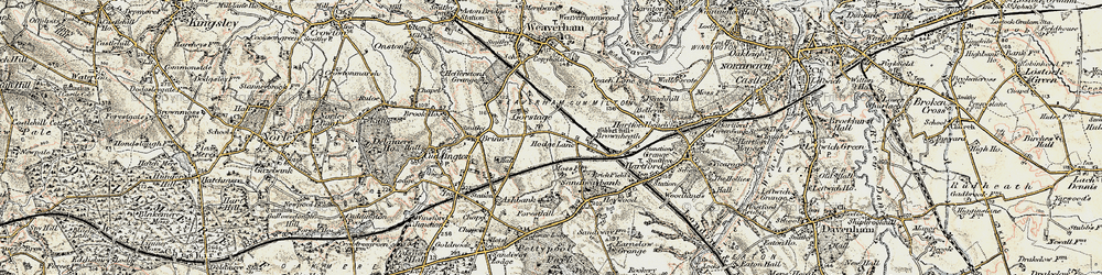 Old map of Gorstage in 1902-1903