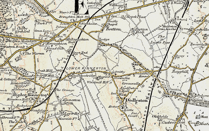 Old map of Gorstella in 1902-1903