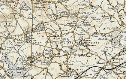 Old map of Gorstey Ley in 1902