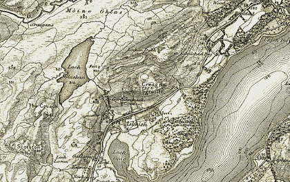 Old map of Tunns in 1906-1907