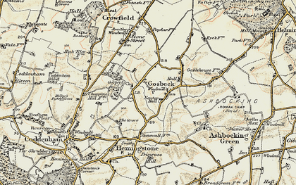 Old map of Gosbeck in 1898-1901