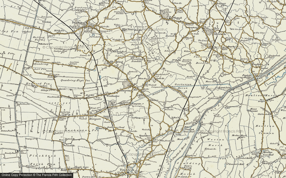 Old Map of Gosberton, 1902-1903 in 1902-1903