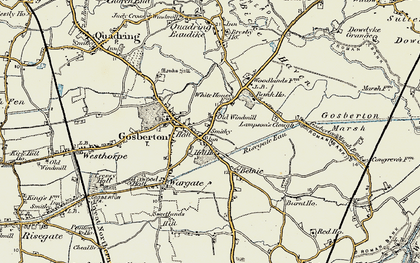 Old map of Gosberton in 1902-1903