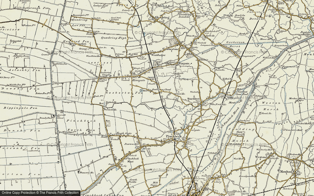 Old Map of Gosberton Cheal, 1902-1903 in 1902-1903