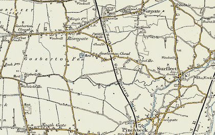 Old map of Gosberton Cheal in 1902-1903