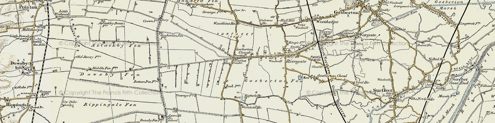 Old map of Woodbine Ho in 1902-1903