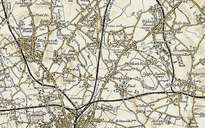 Old map of Goscote in 1902