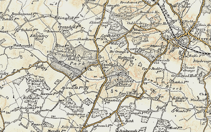 Old map of Gosfield in 1898-1899