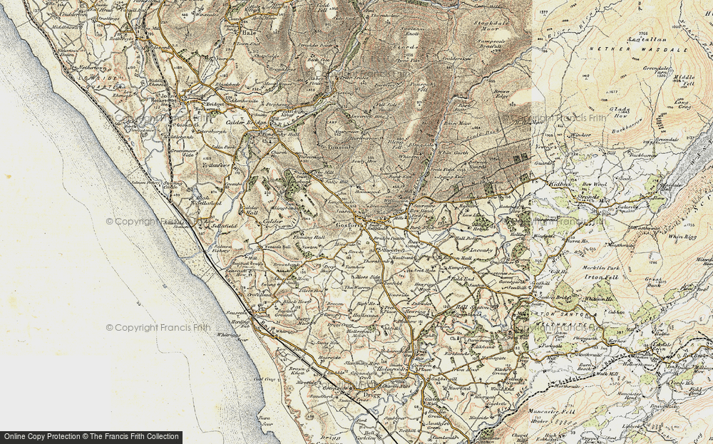 Old Map of Historic Map covering Bleawath in 1903-1904