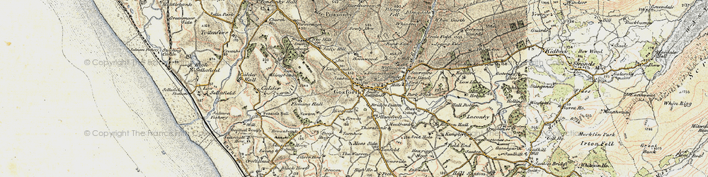 Old map of Gosforth in 1903-1904