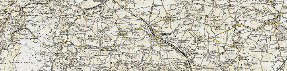 Old map of Bowshaw in 1902-1903