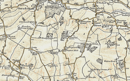 Old map of Gosland Green in 1899-1901