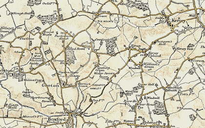 Old map of Gosling Green in 1898-1901