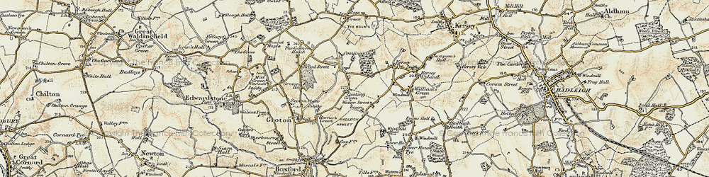 Old map of Gosling Green in 1898-1901