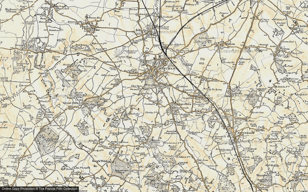 Old Map of Gosmore, 1898-1899 in 1898-1899