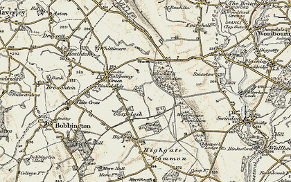 Old map of Gospel Ash in 1902