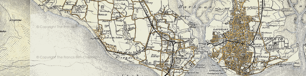 Old map of Gosport in 1897-1899