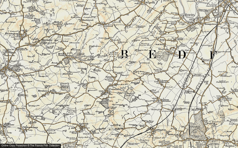Old Map of Gossard's Green, 1898-1901 in 1898-1901
