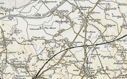 Old map of Gossington in 1898-1900