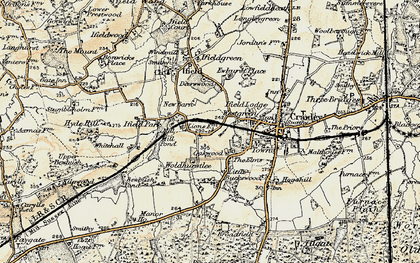 Old map of Gossops Green in 1898-1909