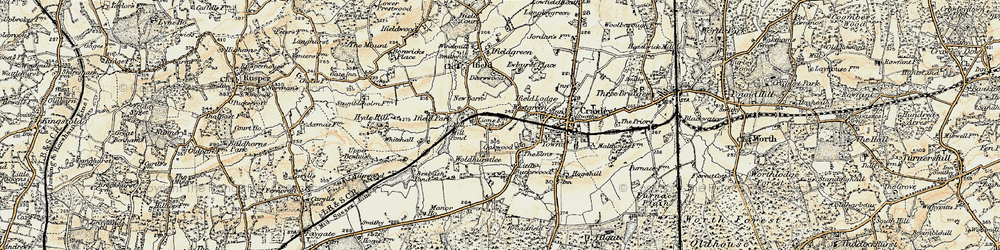 Old map of Gossops Green in 1898-1909