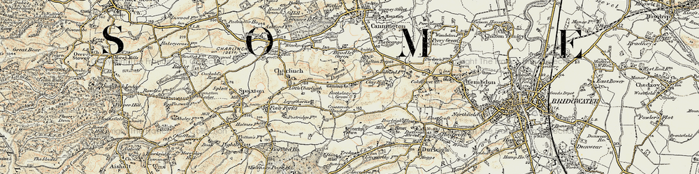 Old map of Longthorns in 1898-1900