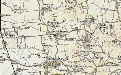 Old map of Gotherington in 1899-1900