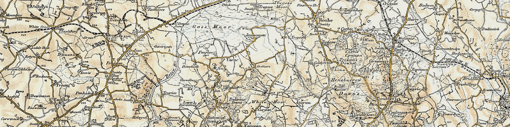 Old map of Cleers in 1900