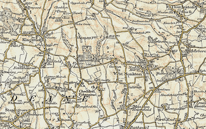 Old map of Gotton in 1898-1900
