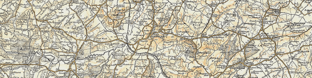 Old map of Goudhurst in 1897-1898