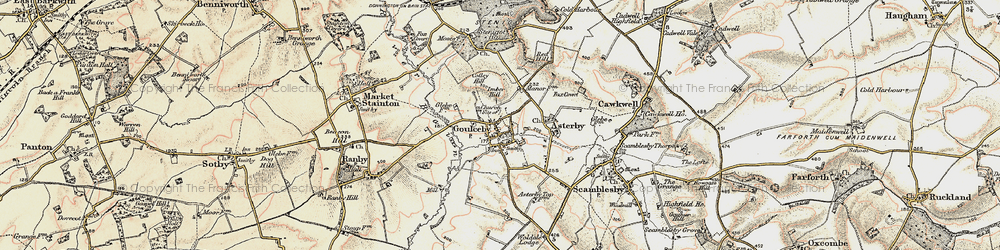 Old map of Goulceby in 1902-1903