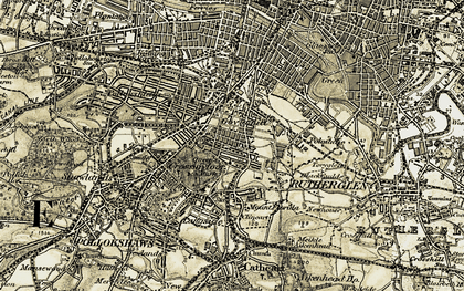 Old map of Govanhill in 1904-1905