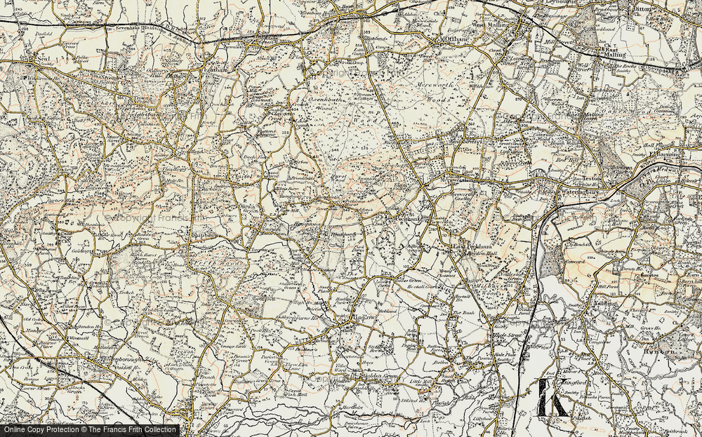 Old Map of Gover Hill, 1897-1898 in 1897-1898