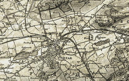 Old map of Gowanbank in 1907-1908