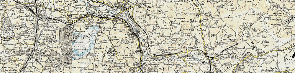 Old map of Gowhole in 1902-1903