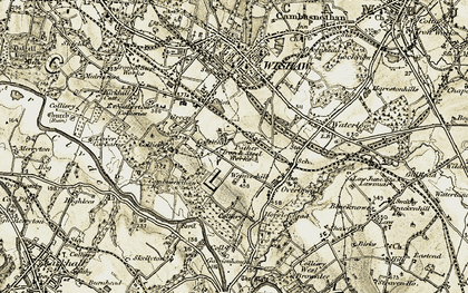 Old map of Gowkthrapple in 1904-1905