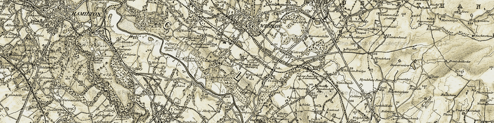 Old map of Gowkthrapple in 1904-1905
