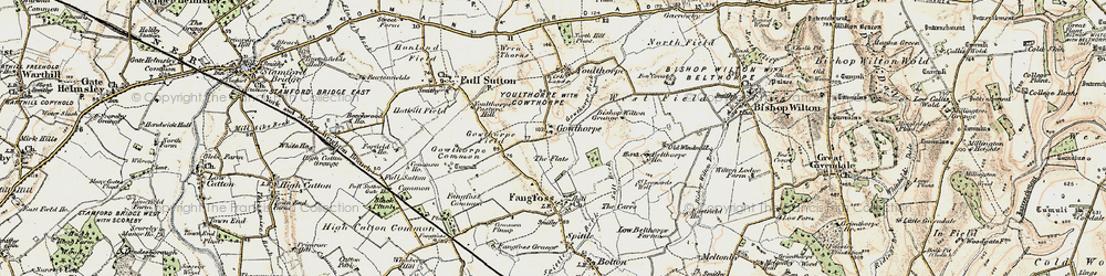 Old map of Youlthorpe Pasture Hill in 1903-1904