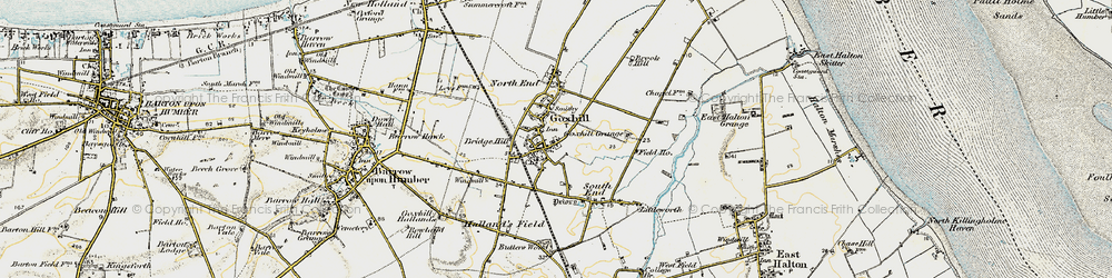 Old map of Goxhill in 1903-1908