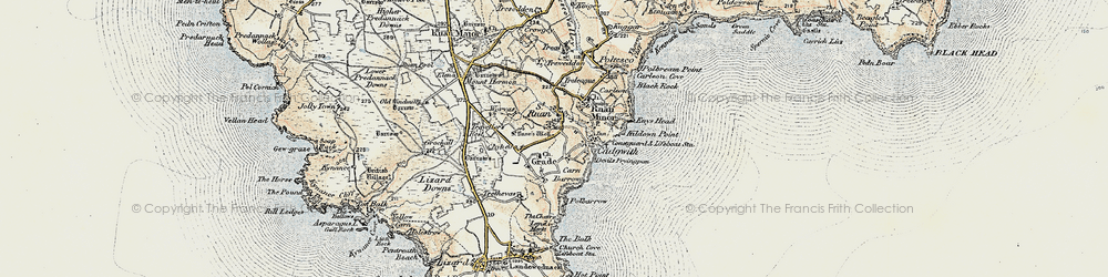 Old map of Grade in 1900