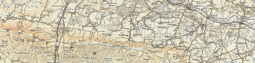 Old map of Graffham in 1897-1900