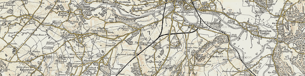 Old map of Grafton in 1900-1901