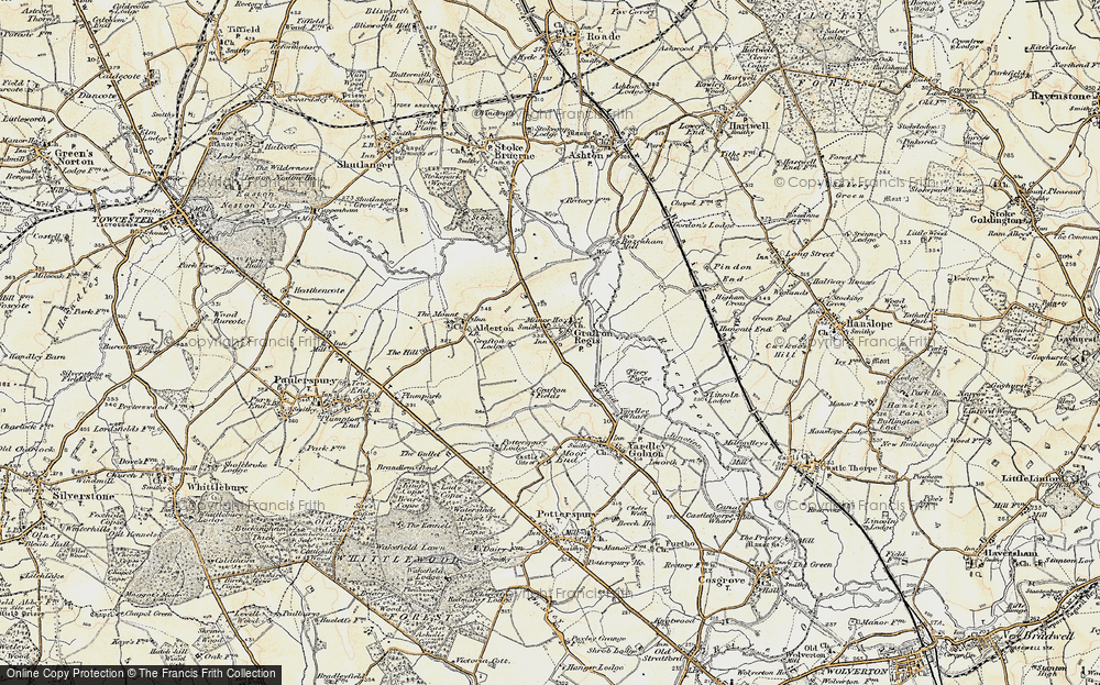 Old Map of Grafton Regis, 1898-1901 in 1898-1901