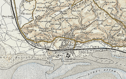 Old map of Graig in 1900-1901