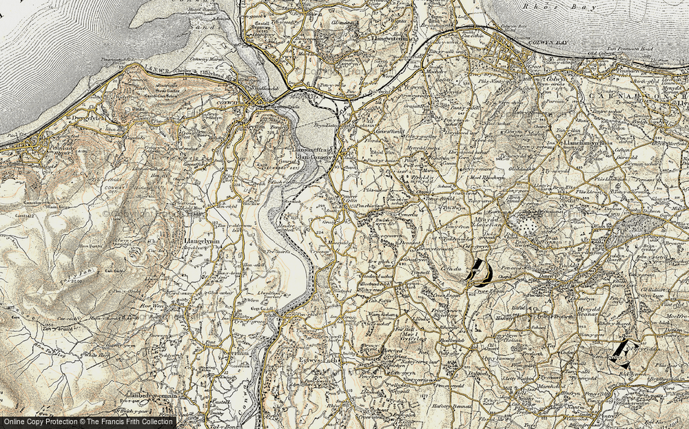 Old Map of Historic Map covering Erw Goch in 1902-1903