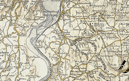 Old map of Erw Goch in 1902-1903