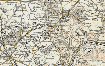 Old map of Brynbella in 1902-1903