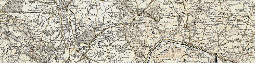 Old map of Bâch-y-graig in 1902-1903