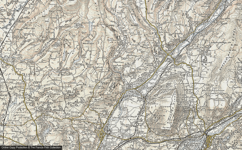 Old Map of Graig Felen, 1900-1901 in 1900-1901