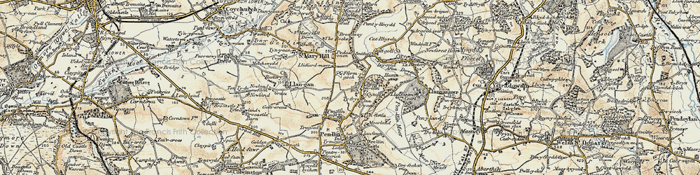 Old map of Graig Penllyn in 1899-1900